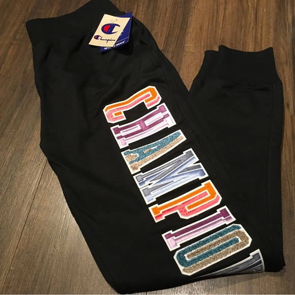 (M) NEW Men's Champion Reserve Weave Black Jogger - Picture 2 of 5